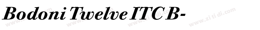 Bodoni Twelve ITC B字体转换